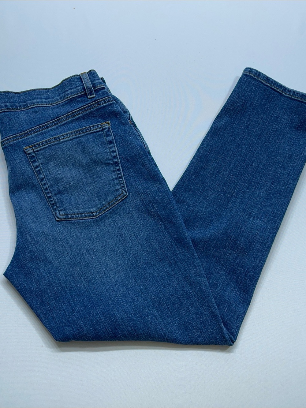 Eileen Fisher Organic Cotton Blue Jeans Womens Size 8 Stretch Denim 32x29 USA - Picture 2 of 14